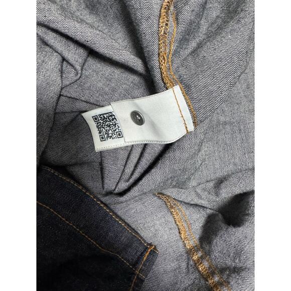 NWT True Religion Mens Large Blue Denim Western Released Hem Long Sleeve Shirt - Picture 9 of 10